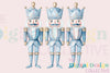 Preppy Chinoiserie Blue Nutcracker Clipart Bundle