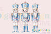 Preppy Chinoiserie Blue Nutcracker Clipart Bundle