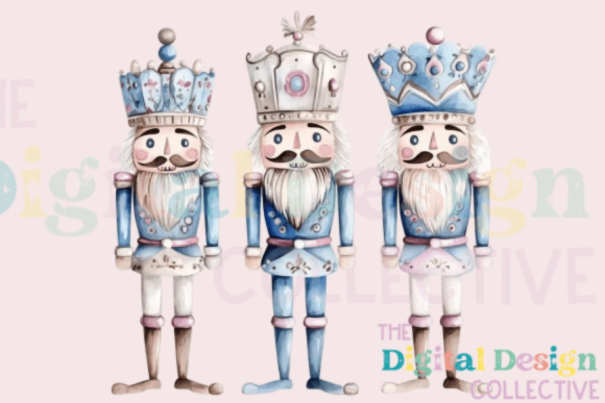 Preppy Chinoiserie Blue Nutcracker Clipart Bundle - CraftNest - Digital Crafting and Art