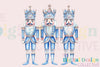 Preppy Chinoiserie Blue Nutcracker Clipart Bundle