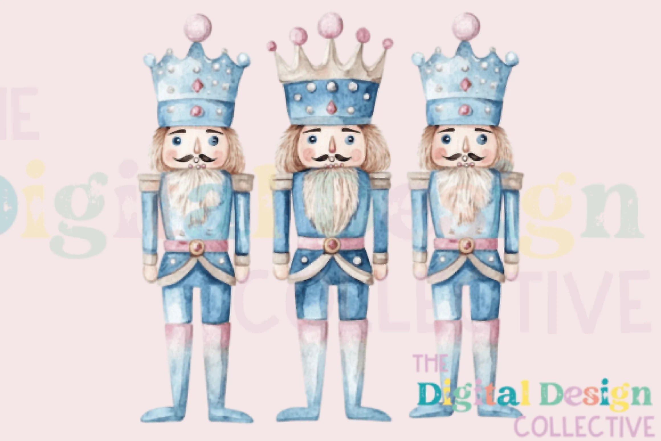 Chinoiserie Blue Nutcracker Clipart Bundle - CraftNest - Digital Crafting and Art