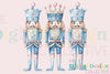 Chinoiserie Blue Nutcracker Clipart Bundle
