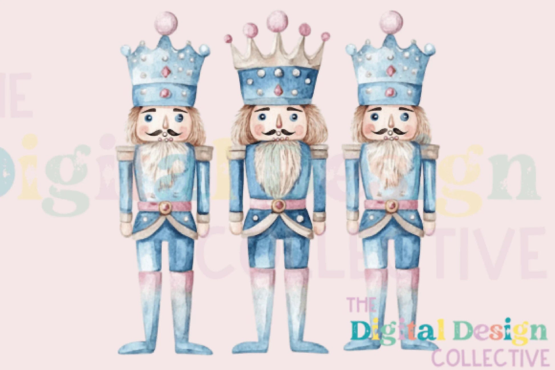 Preppy Chinoiserie Blue Nutcracker Clipart Bundle - CraftNest - Digital Crafting and Art