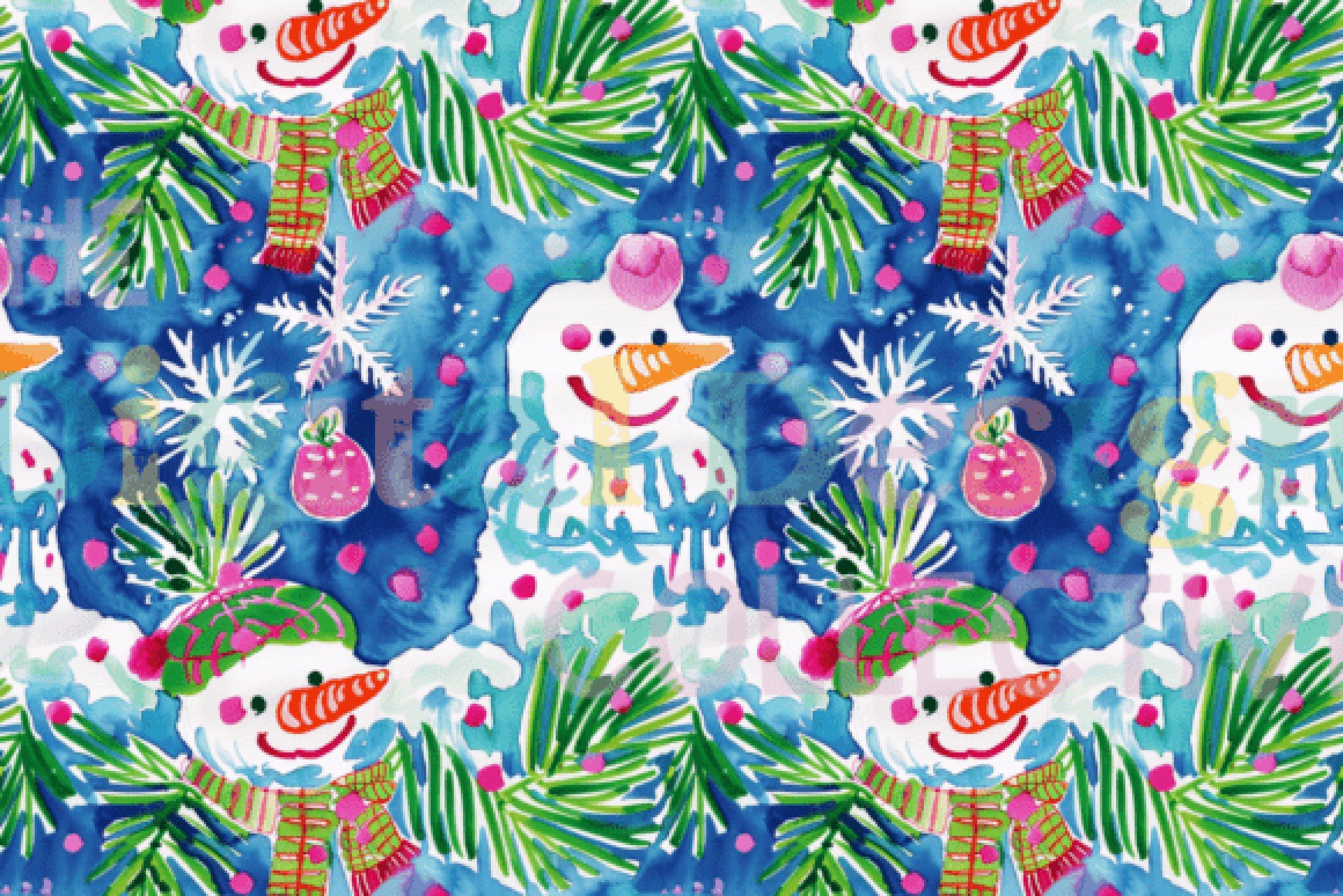 Preppy Lilly Inspired Christmas Seamless Digital Paper