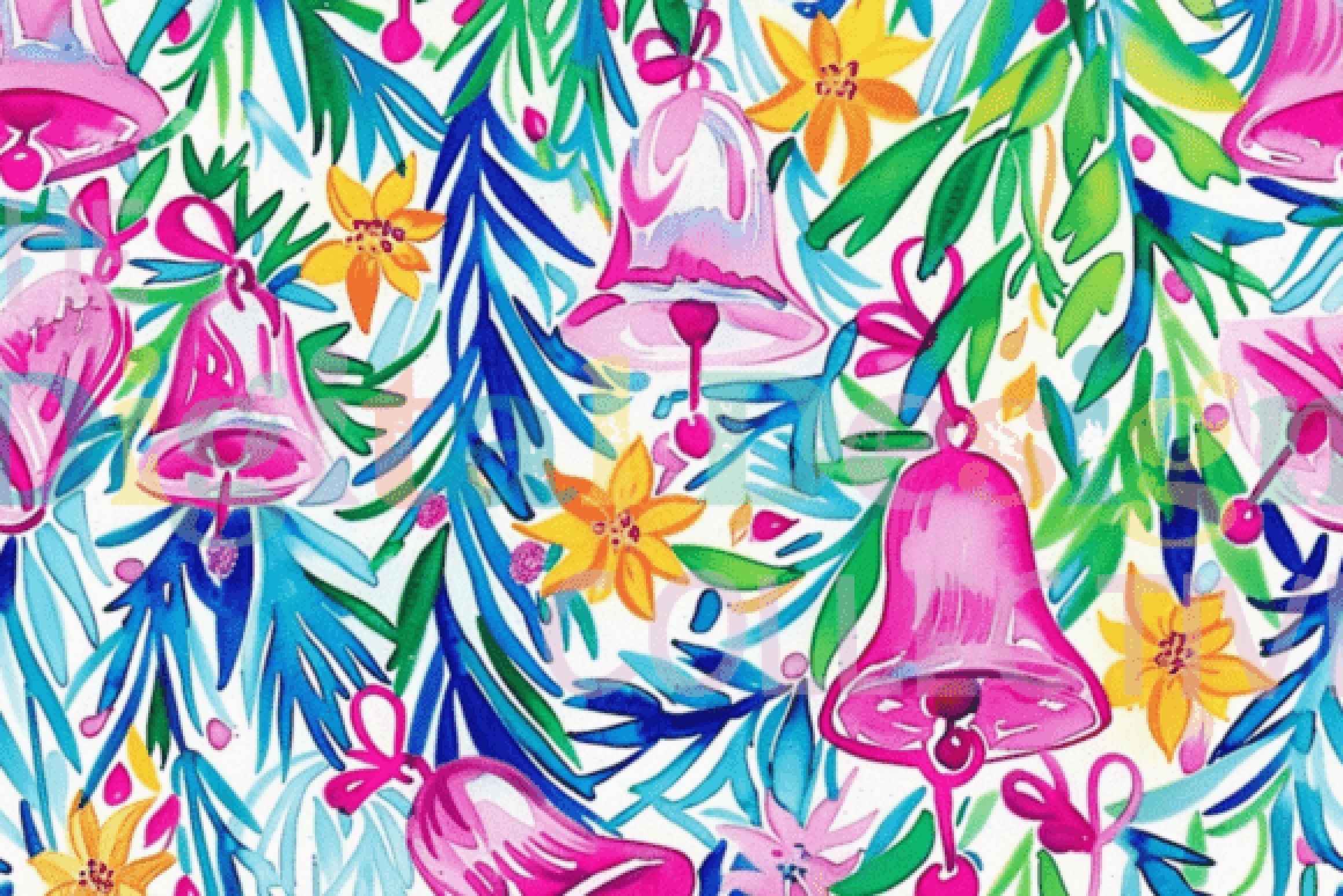 Preppy Lilly Inspired Christmas Seamless Digital Paper