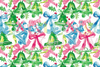 Preppy Lilly Inspired Christmas Seamless Digital Paper