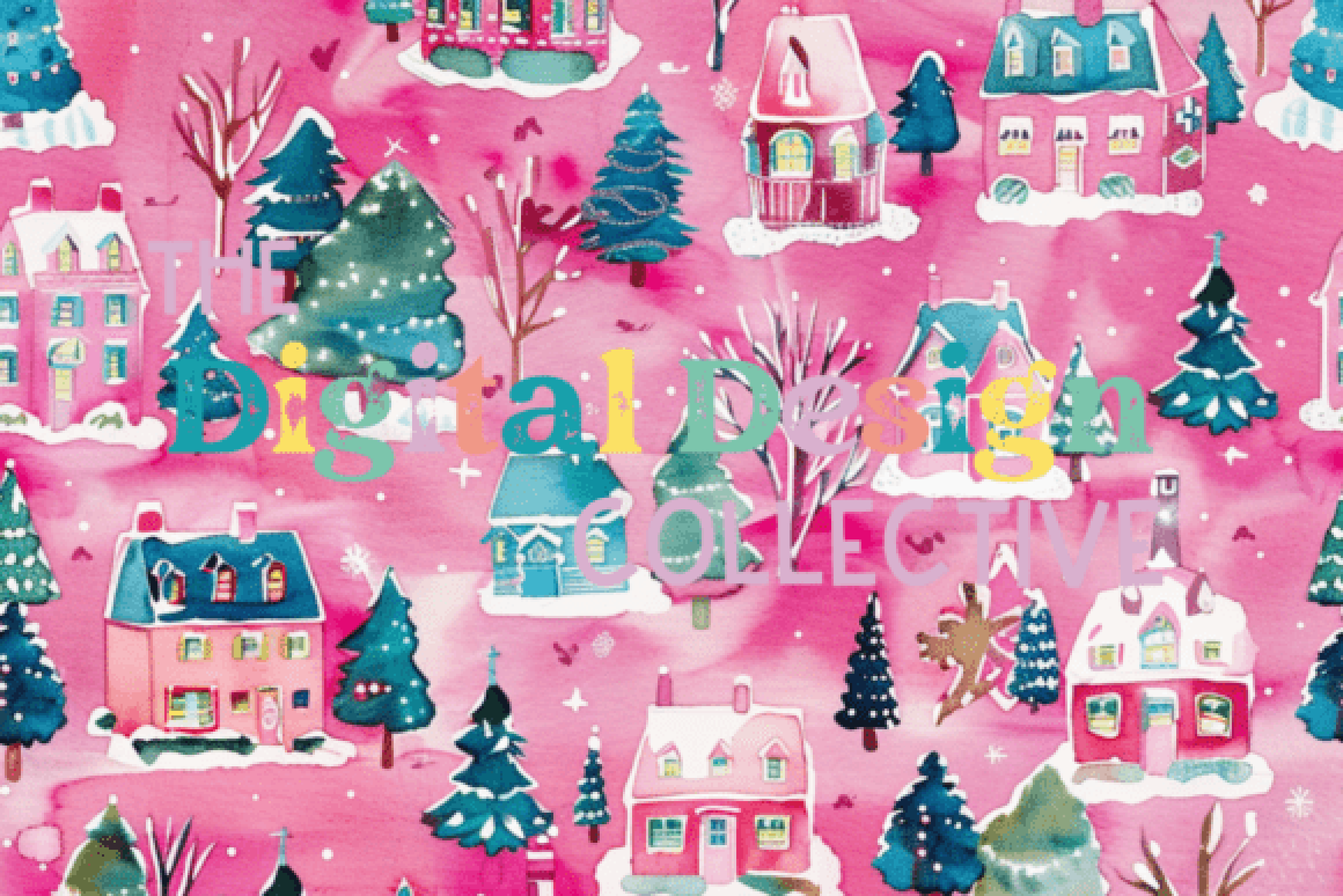 Preppy Lilly Inspired Christmas Seamless Digital Paper