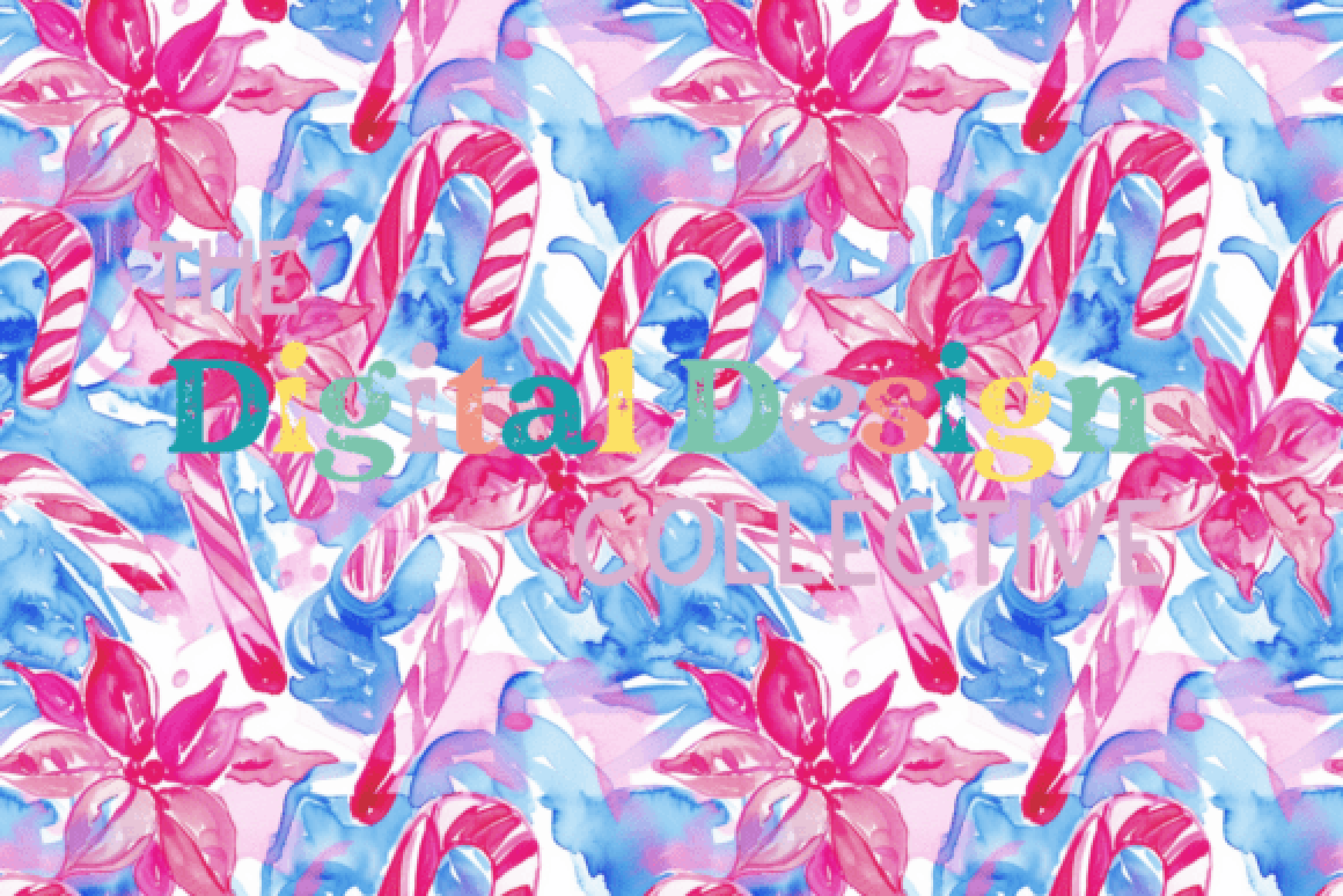 Preppy Lilly Inspired Christmas Seamless Digital Paper