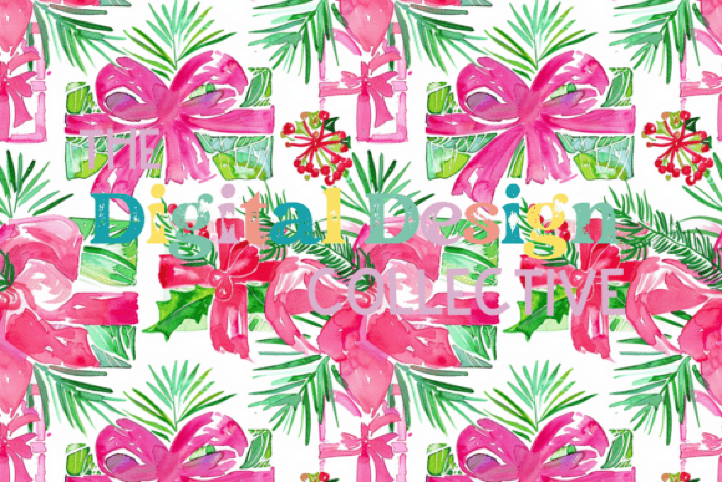 Preppy Lilly Inspired Christmas Seamless Digital Paper