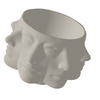 Pretty Pot Faces Planter 3D Print STL File