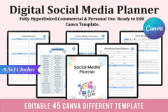 Social Media Planner Template - CraftNest - Digital Crafting and Art