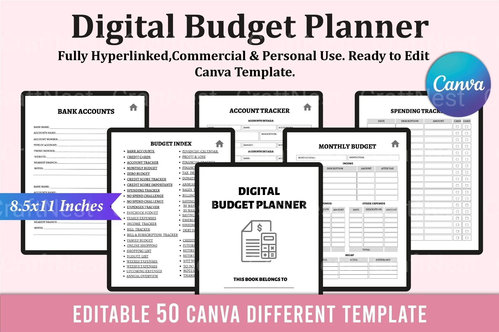 Budget Planner Template - CraftNest - Digital Crafting and Art