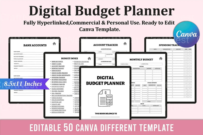 Budget Planner Template - CraftNest - Digital Crafting and Art