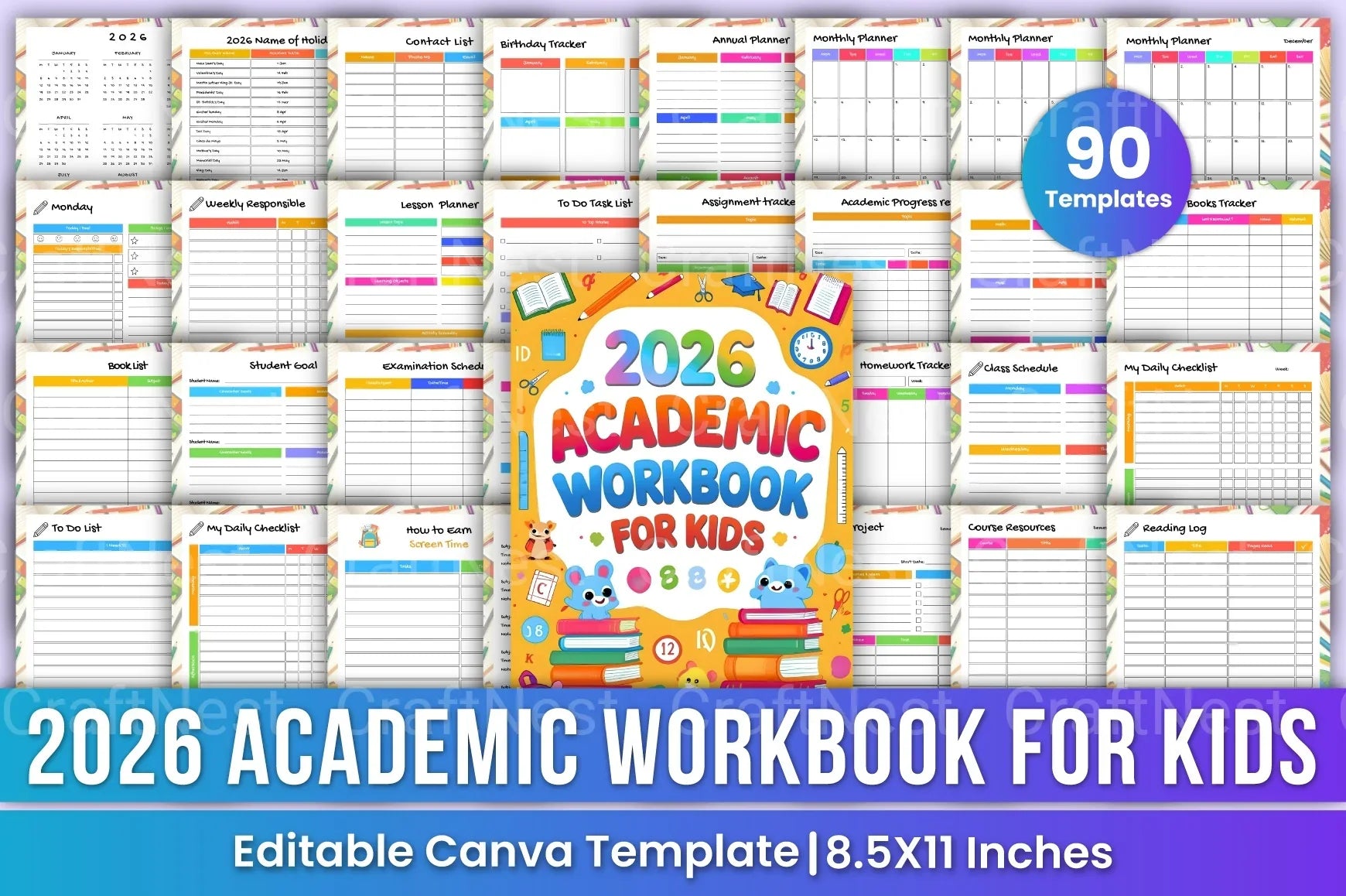 Academic Workbook for Kids - CraftNest - Digital Crafting and Art