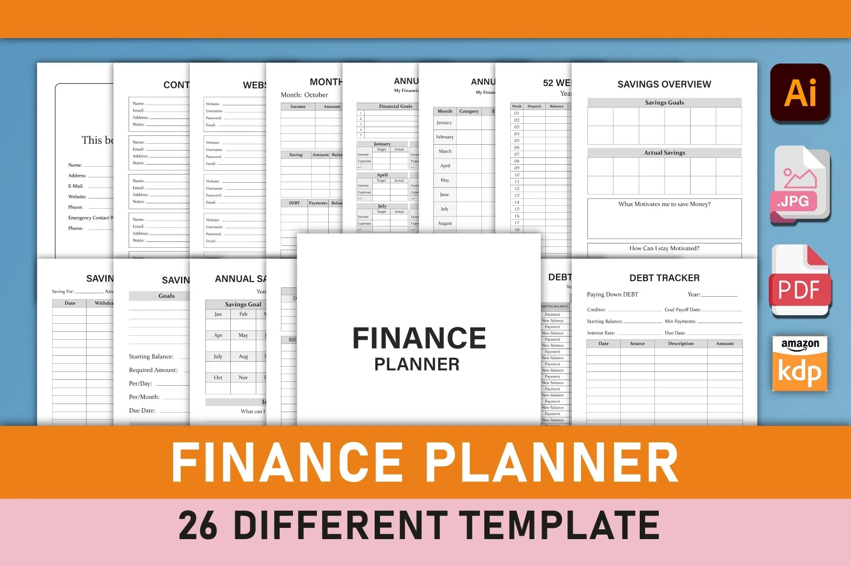 Finance Planner from 100 Planner - CraftNest - Digital Crafting and Art