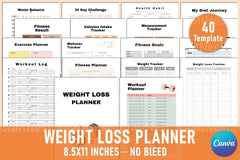 Weight Loss Planner - CraftNest - Digital Crafting and Art