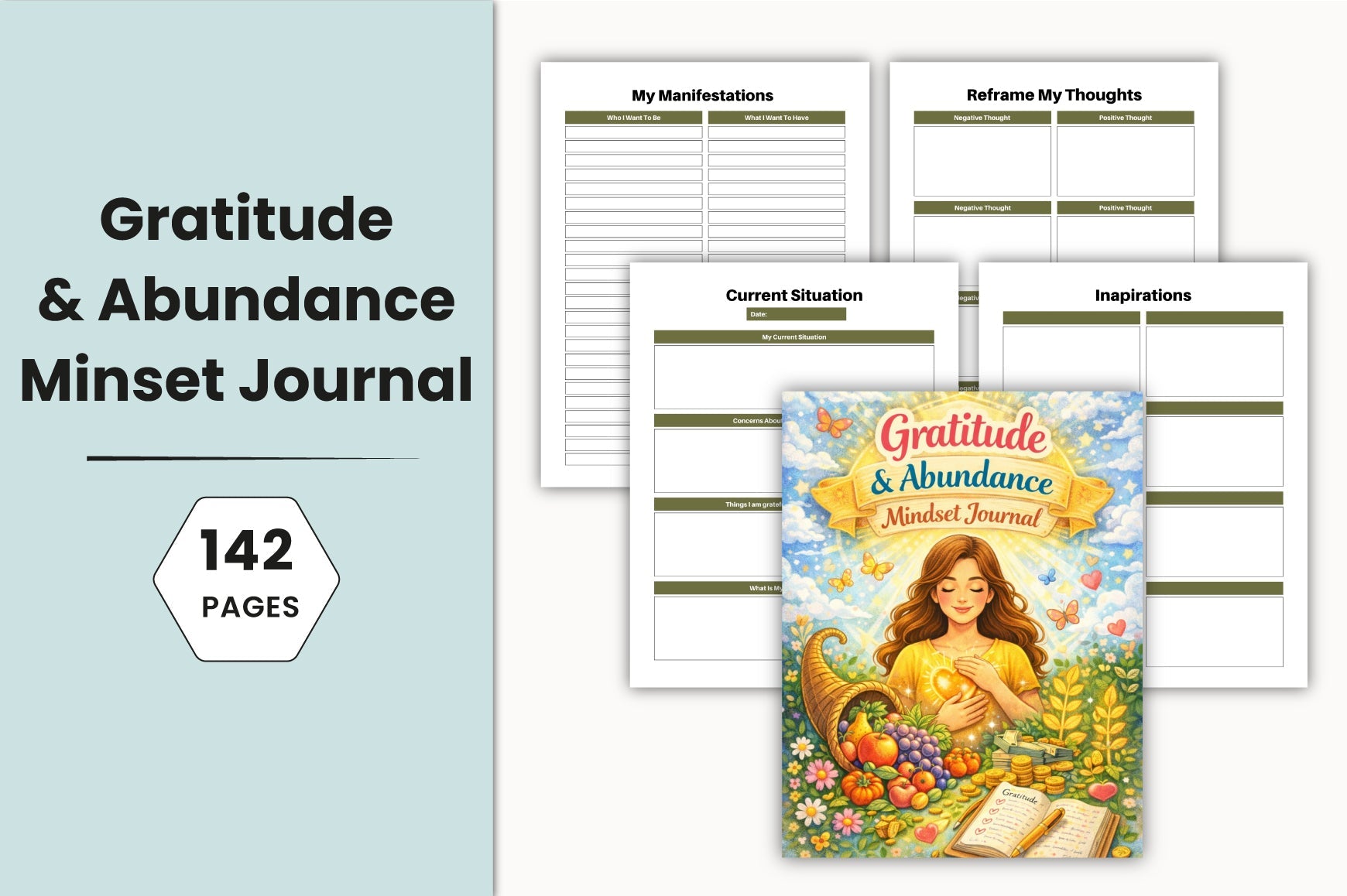 Gratitude Abundance Mindset Journal