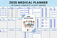 Medical Planner Template - CraftNest - Digital Crafting and Art