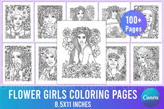 Flower Girl Coloring Page - CraftNest - Digital Crafting and Art