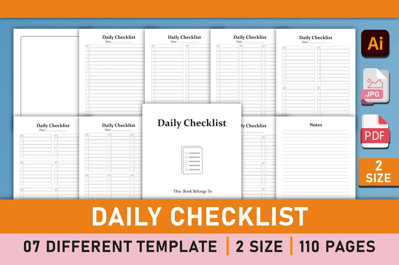 Daily Checklist Planner  Bundle - CraftNest - Digital Crafting and Art