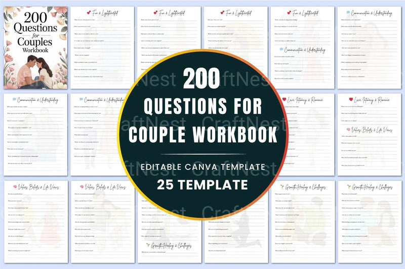 Essential Questions for Couples Workbook - CraftNest - Digital Crafting and Art