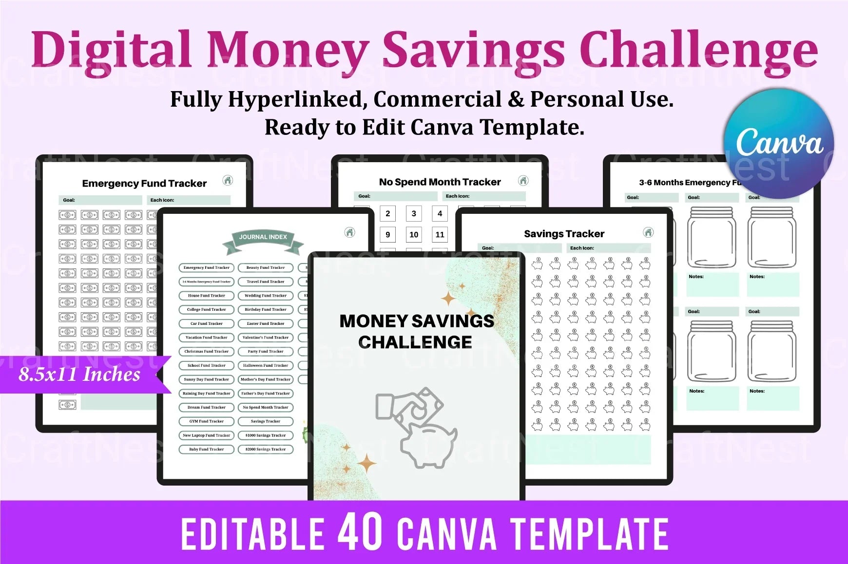 Money Savings Challenge - CraftNest - Digital Crafting and Art