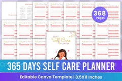 Day Self Care Planner Canva Interior - CraftNest - Digital Crafting and Art