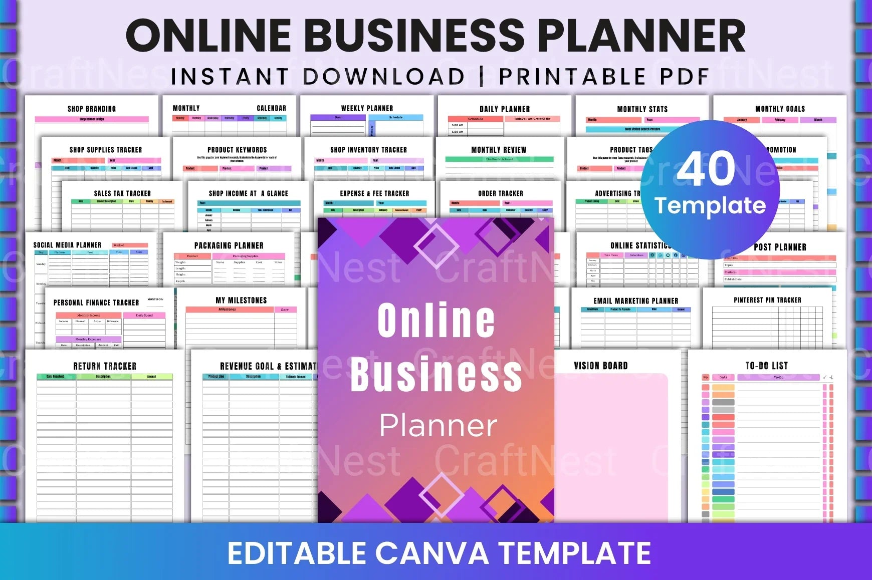 Online Business Planner - CraftNest - Digital Crafting and Art