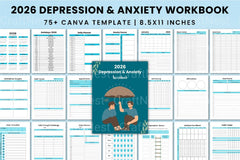 Anxiety and Depression Workbook - CraftNest - Digital Crafting and Art