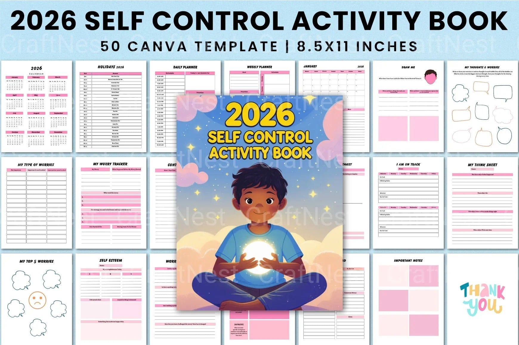 Self Control Activity Book for Kids - CraftNest - Digital Crafting and Art