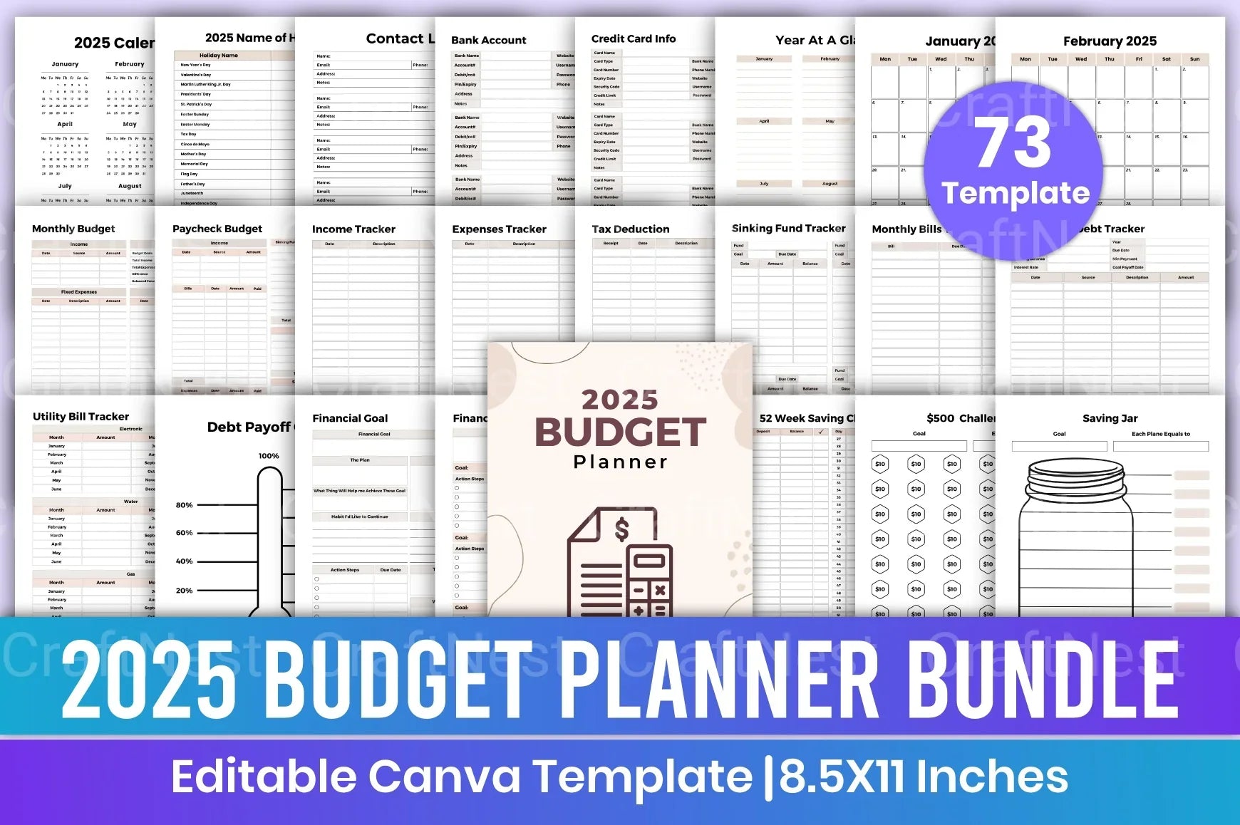 Budget Planner 2023 - CraftNest - Digital Crafting and Art
