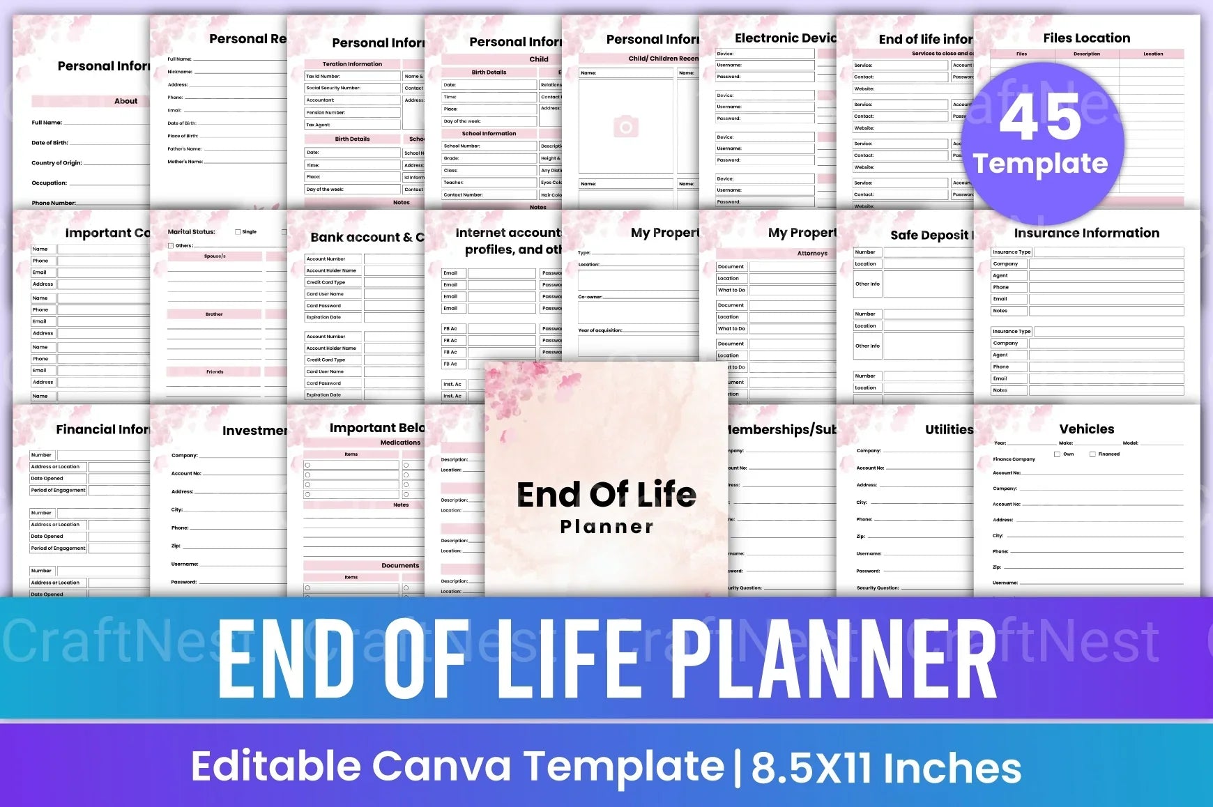 End of Life Planner Guide - CraftNest - Digital Crafting and Art