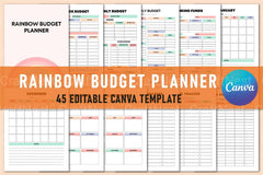 Rainbow Budget Planner for Effective Financial Management - CraftNest - Digital Crafting and Art