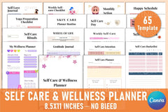 Self Care Wellness Planner for Personal Growth - CraftNest - Digital Crafting and Art