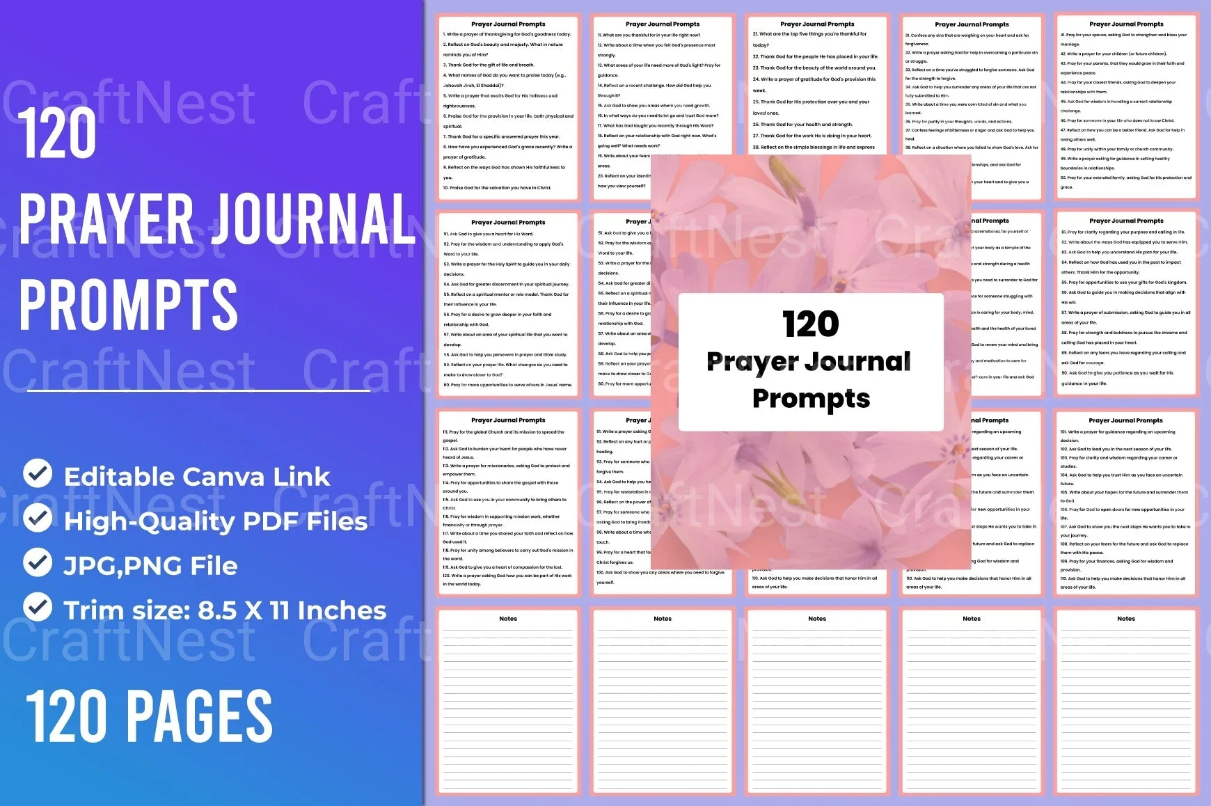 Prayer Prompts Guide for Inspiration - CraftNest - Digital Crafting and Art