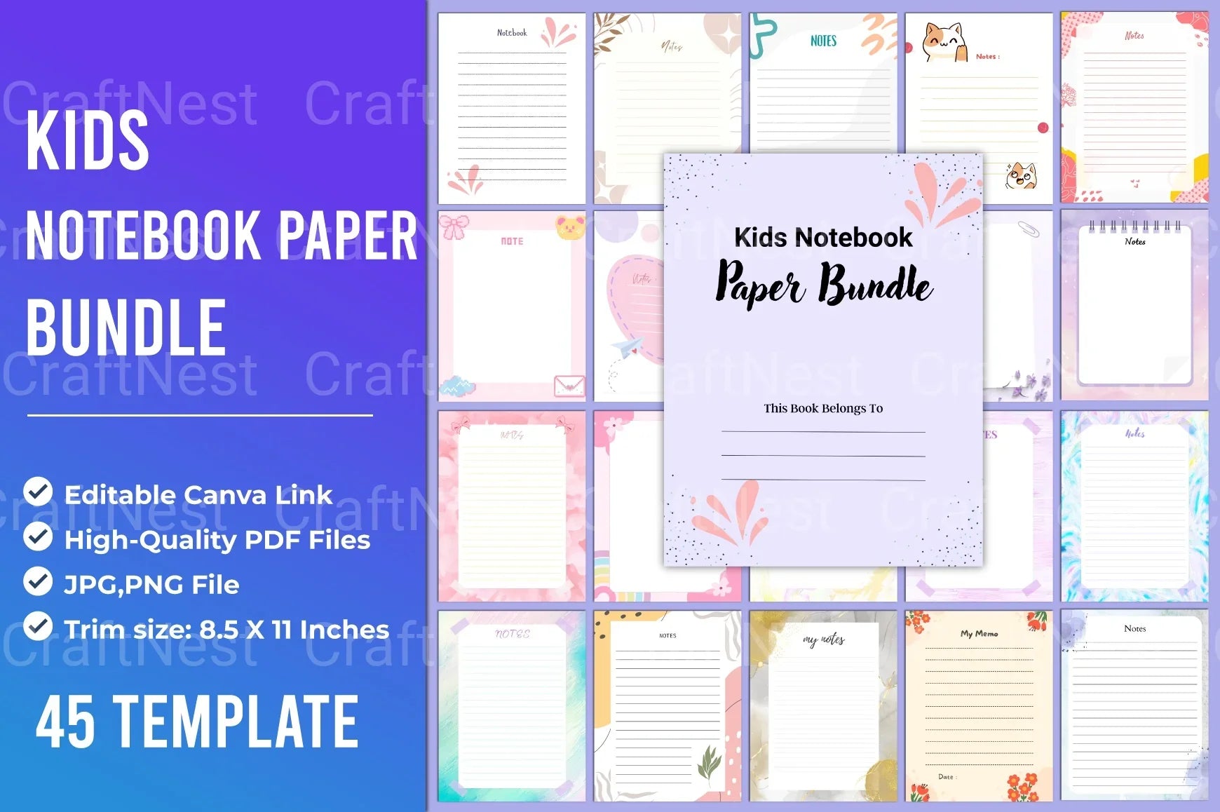 Kids Notebook: Fun & Creative Writing Journal - CraftNest - Digital Crafting and Art