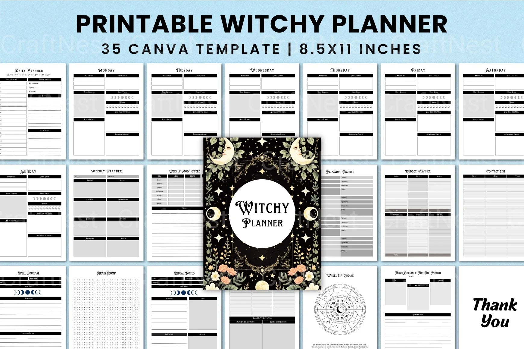 Witchy Planner: Enchant Your Daily Organization - CraftNest - Digital Crafting and Art