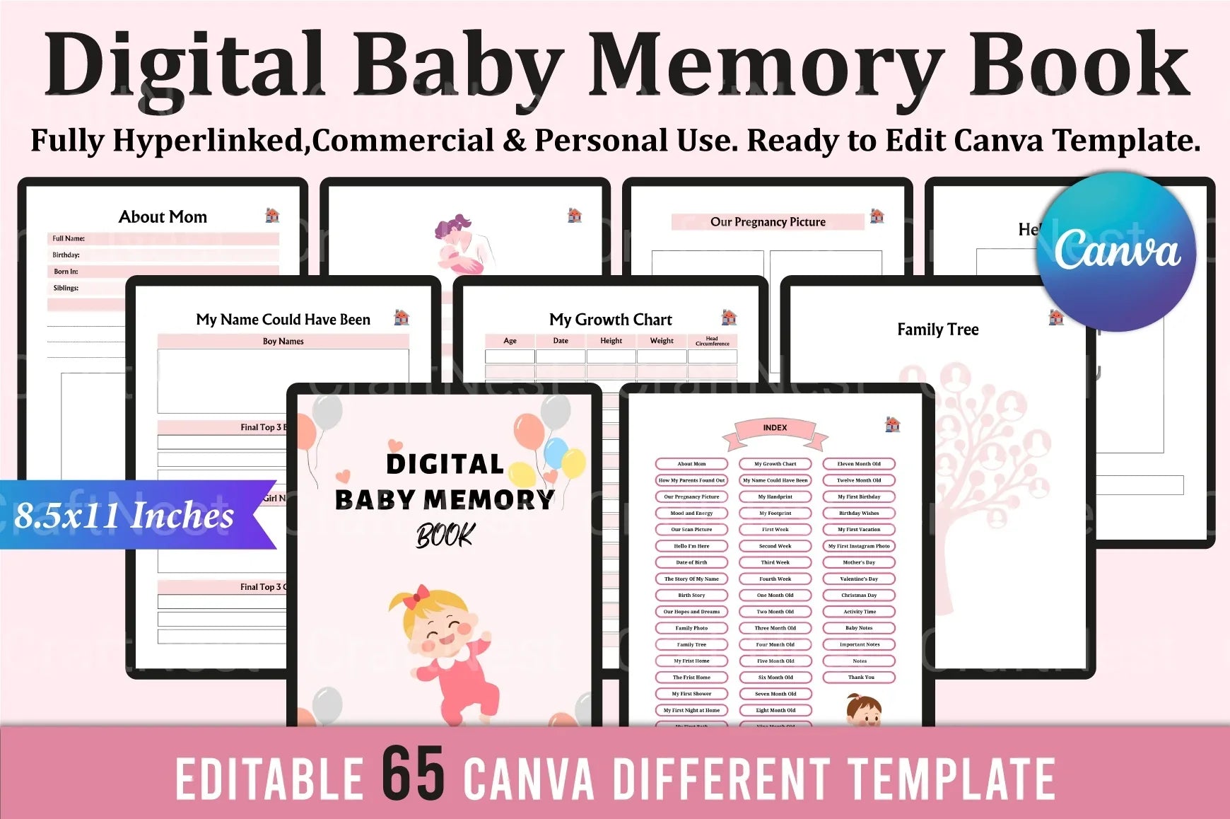 Baby Memory Book: Cherish Every Milestone - CraftNest - Digital Crafting and Art