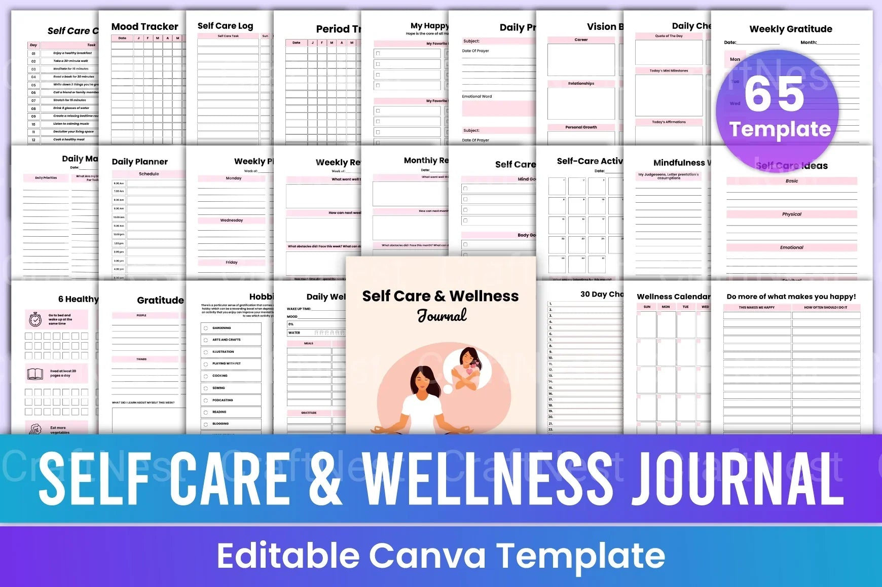 Self Care Wellness Guide - CraftNest - Digital Crafting and Art