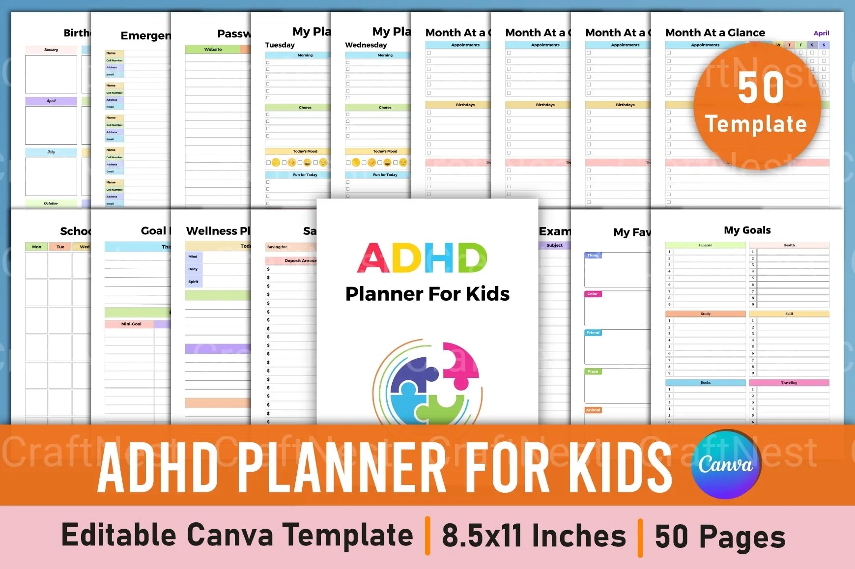 ADHD Planner for Kids: Effective Organization Tool - CraftNest - Digital Crafting and Art