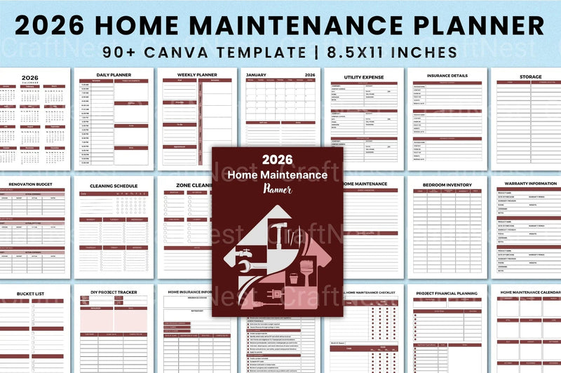 Home Maintenance Planner Guide - CraftNest - Digital Crafting and Art