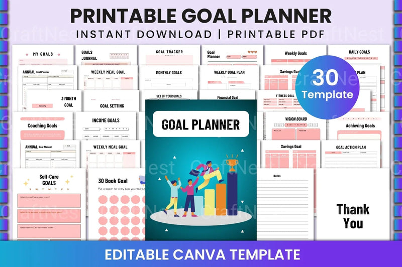 Goal Planner Guide - CraftNest - Digital Crafting and Art