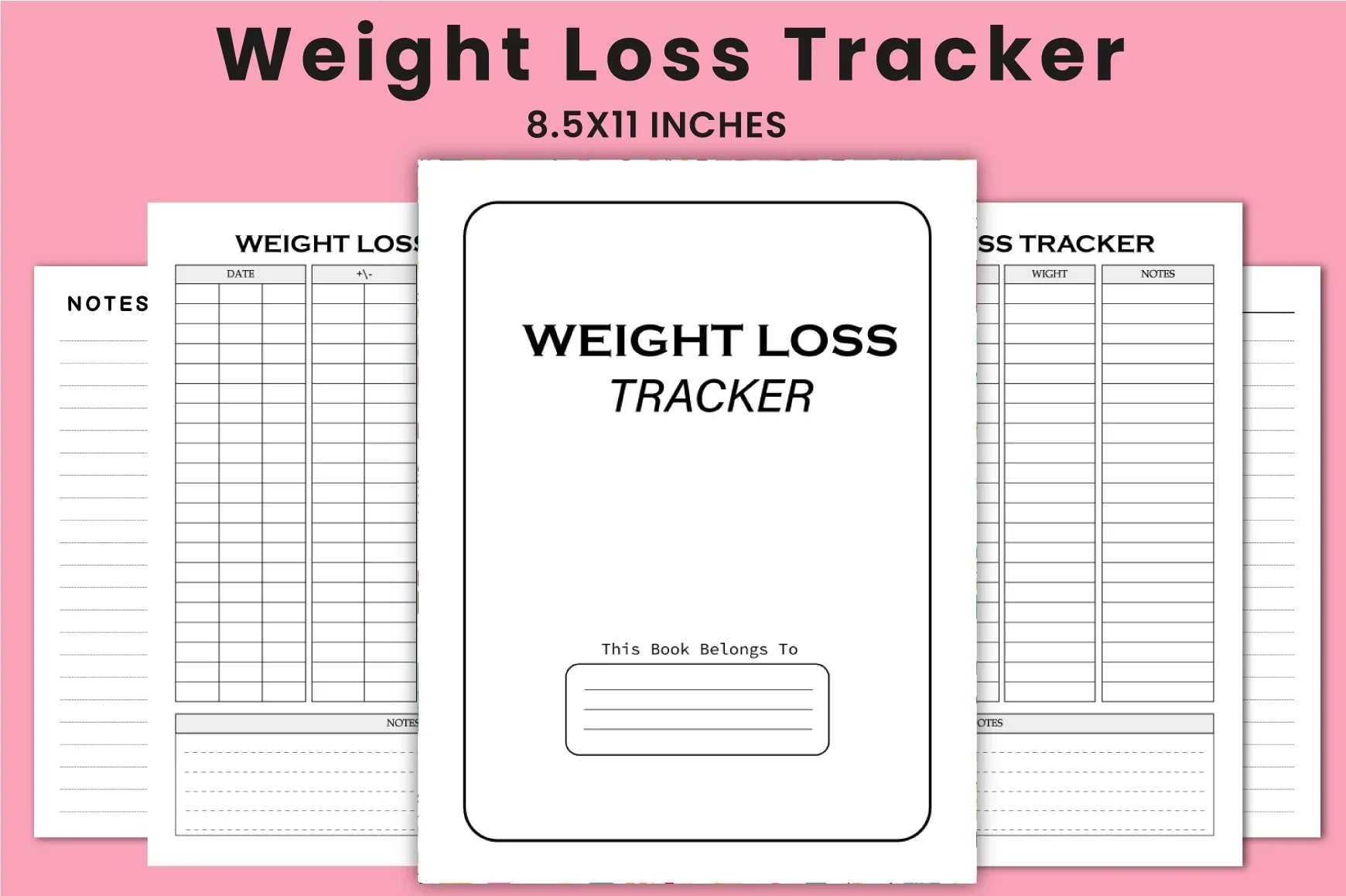 Weight Loss Tracker Planner - CraftNest - Digital Crafting and Art