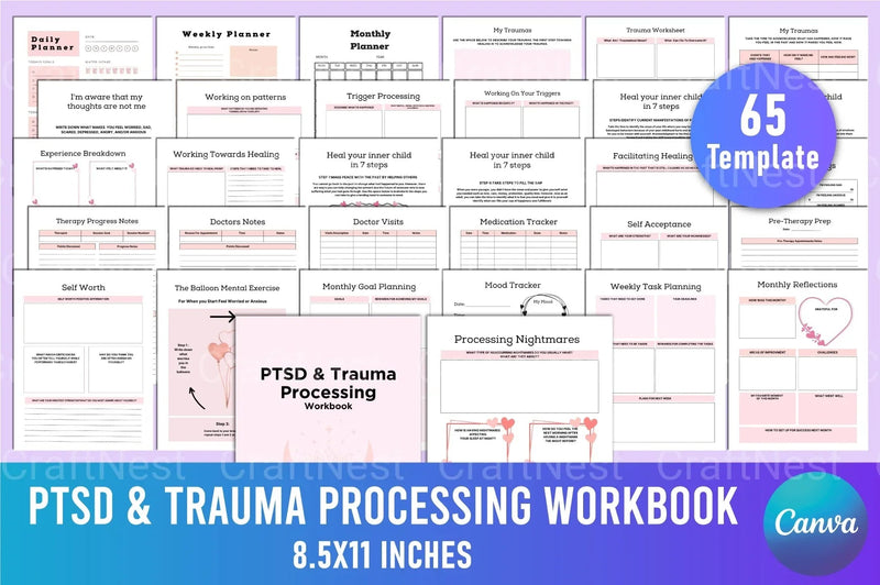 PTSD Trauma Processing Workbook for Healing and Recovery - CraftNest - Digital Crafting and Art