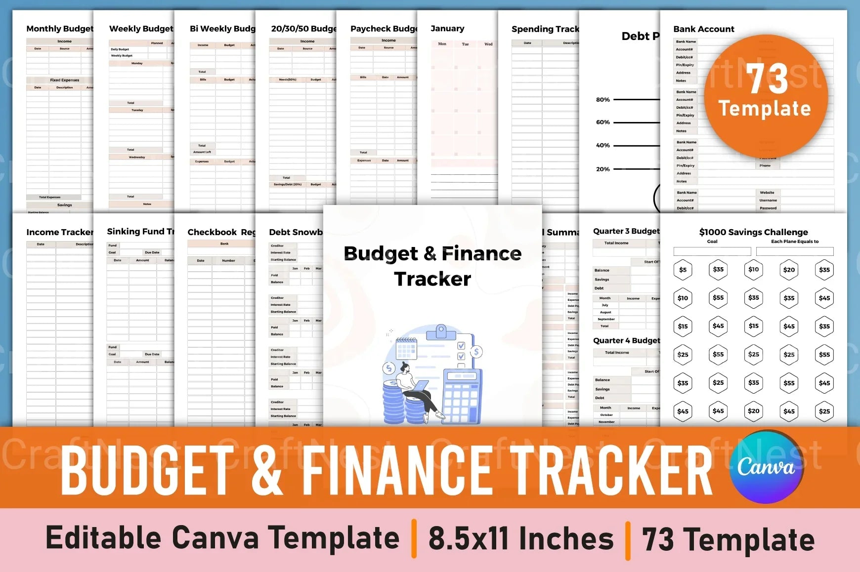Budget Finance Planner - CraftNest - Digital Crafting and Art