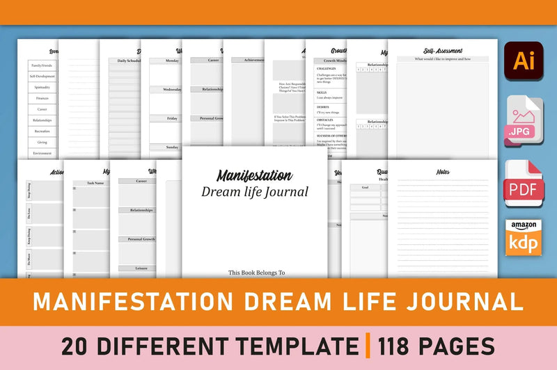 Manifestation Dream Life Planner - CraftNest - Digital Crafting and Art