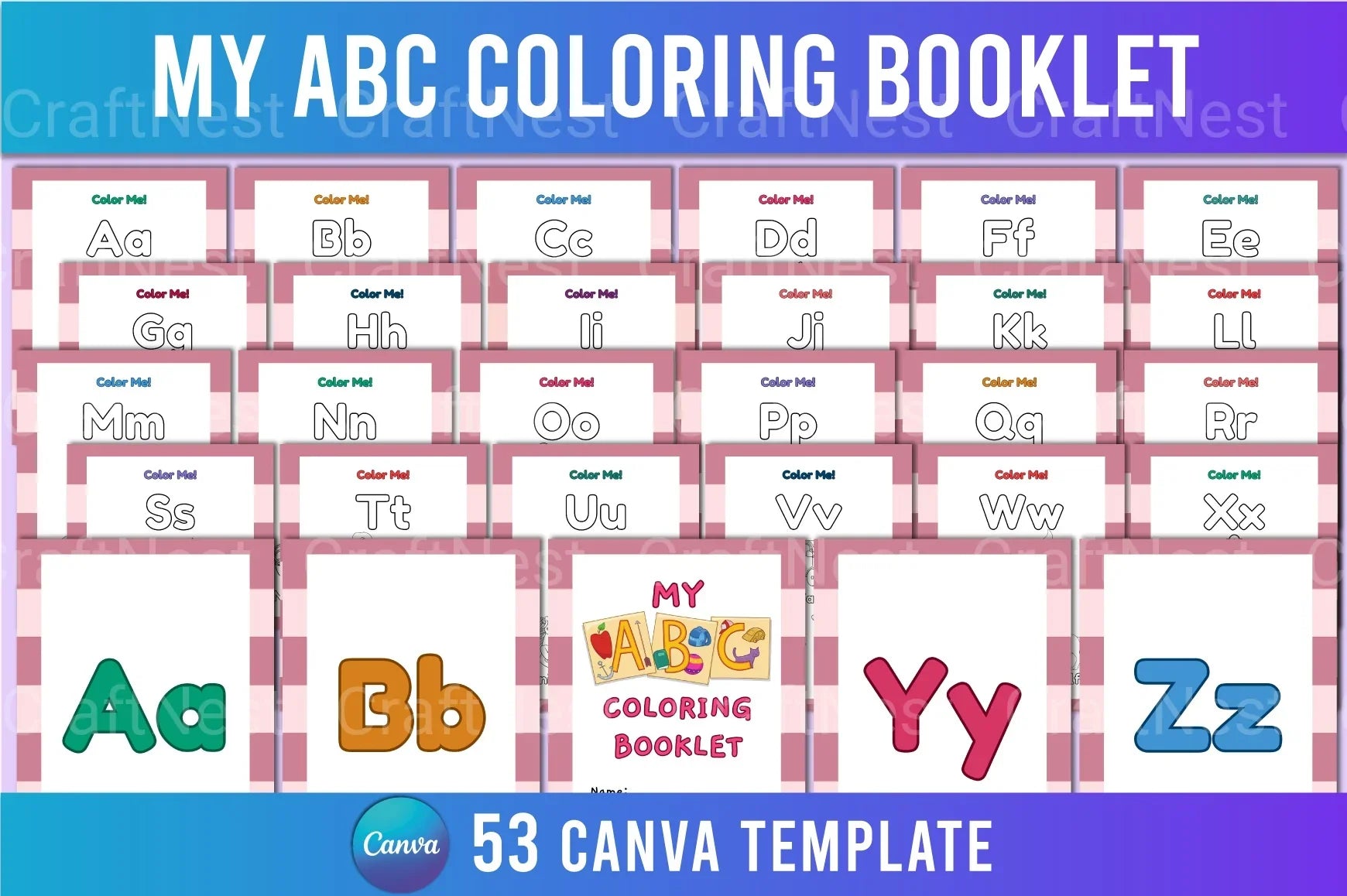 My ABC Coloring Booklet - CraftNest - Digital Crafting and Art