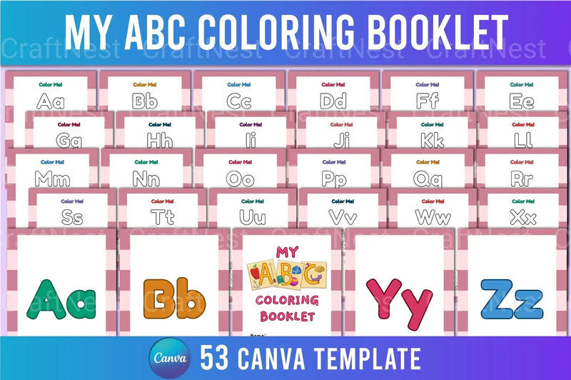 My ABC Coloring Booklet - CraftNest - Digital Crafting and Art