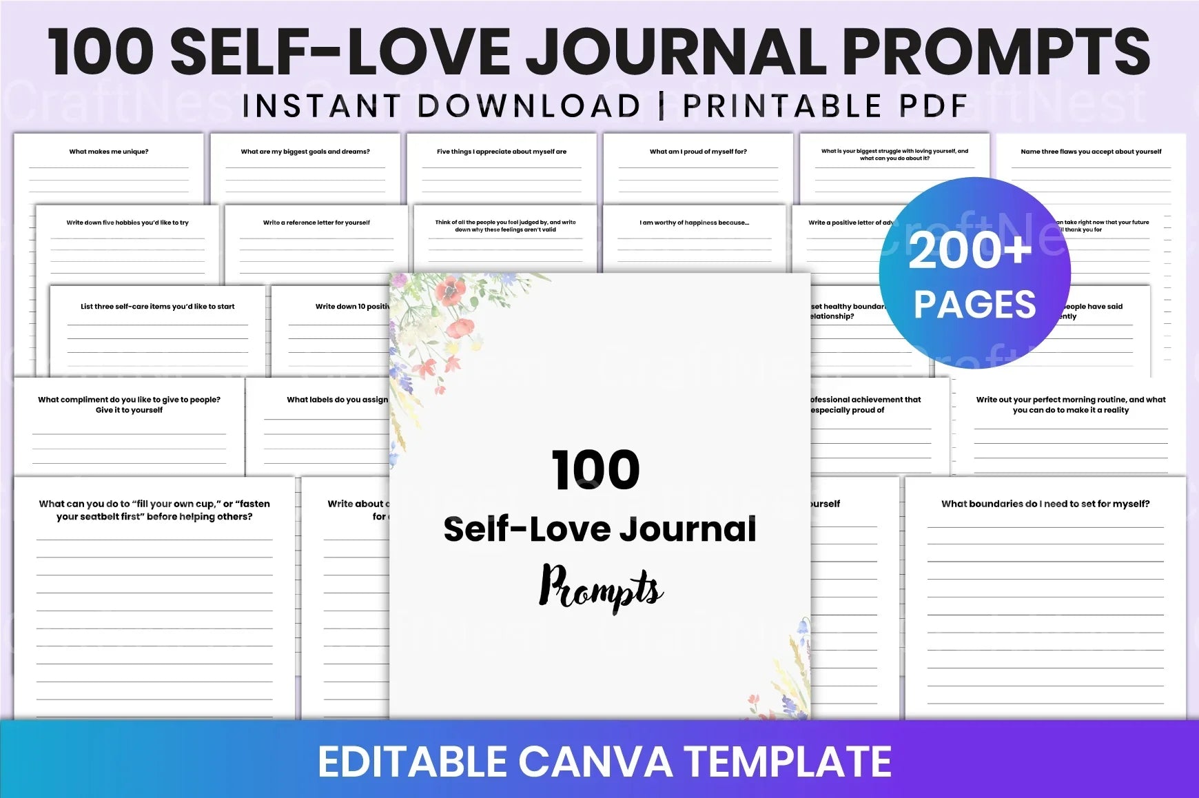 Self Love Prompts for Personal Growth - CraftNest - Digital Crafting and Art