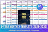 Yearly Monthly Planner Template